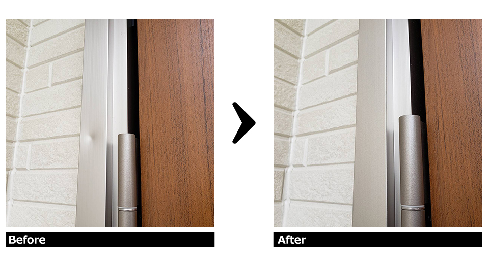 玄関ドア枠のキズ 補修施工例