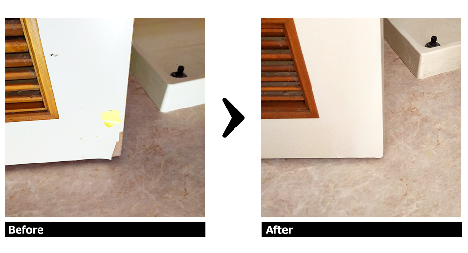 室内ドアのキズ 補修施工例