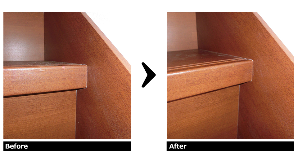 階段のキズ 補修施工例