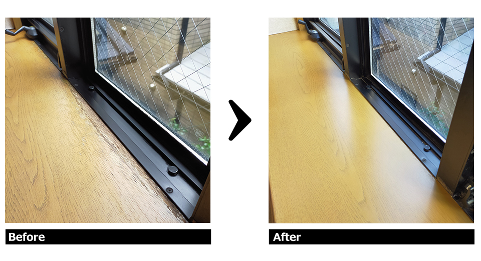 出窓の色褪せ・ひび割れ 補修施工例